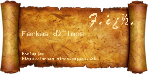 Farkas Álmos névjegykártya